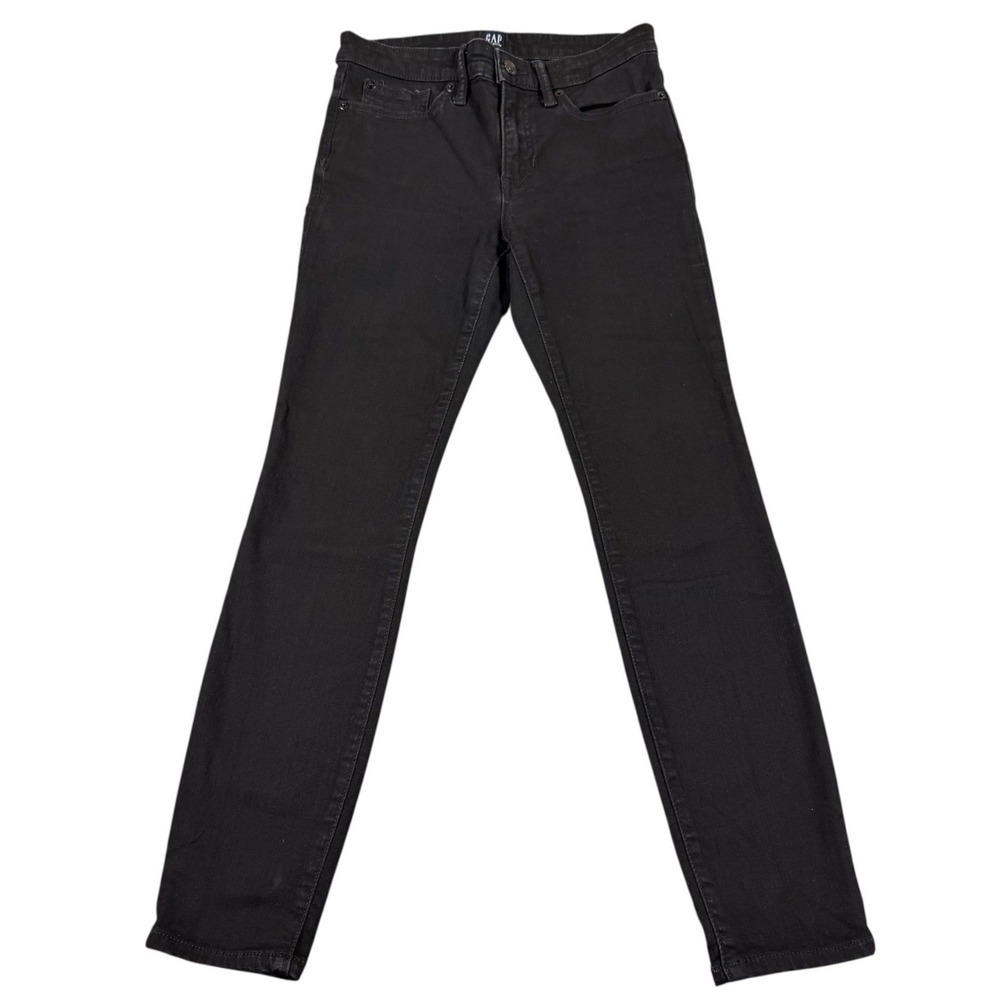 GAP Denim Women's Black Bootcut Jeans Size 26 Regular Mid Rise Stretch Classic